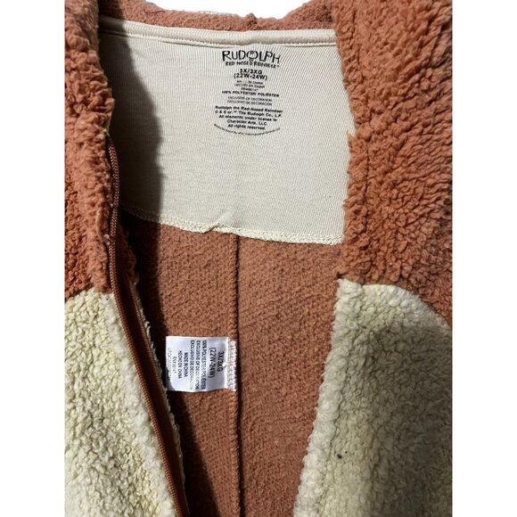 Rudolph The Red Nosed Reindeer Fleece Romper Jumpsuit Sz 3XL Unisex Long Sleeve - Picture 6 of 9